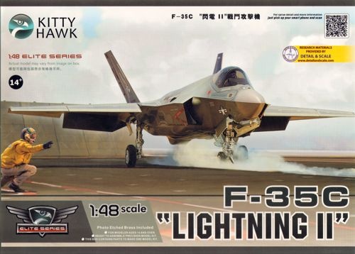 KH80132 Самолет  F-35C Lightning II	  ( Kitty Hawk) 1/48