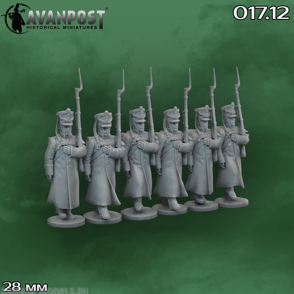017.12АП Русская лёгкая пехота: егерская рота (в шинелях) Аванпост