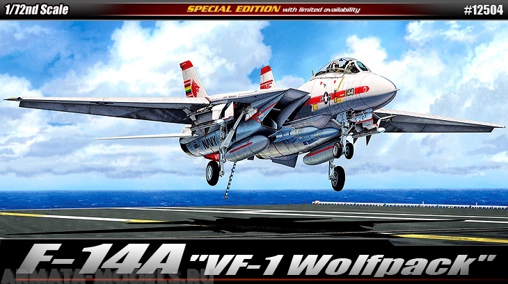 12504 Самолет  F-14A VF-1 WOLF PACK Academy