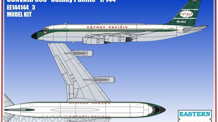 ЕЕ144144_3 Авиалайнер CV880 CATHAY PACIFIC Восточный экспресс