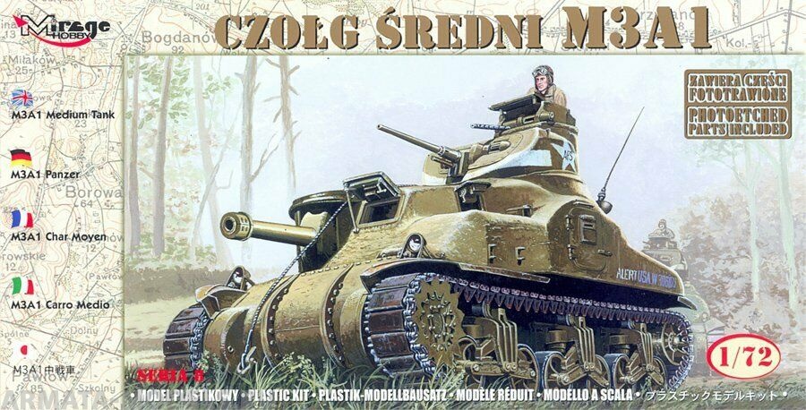 72803 Танк M3A1 Medium Tank Mirage Hobby