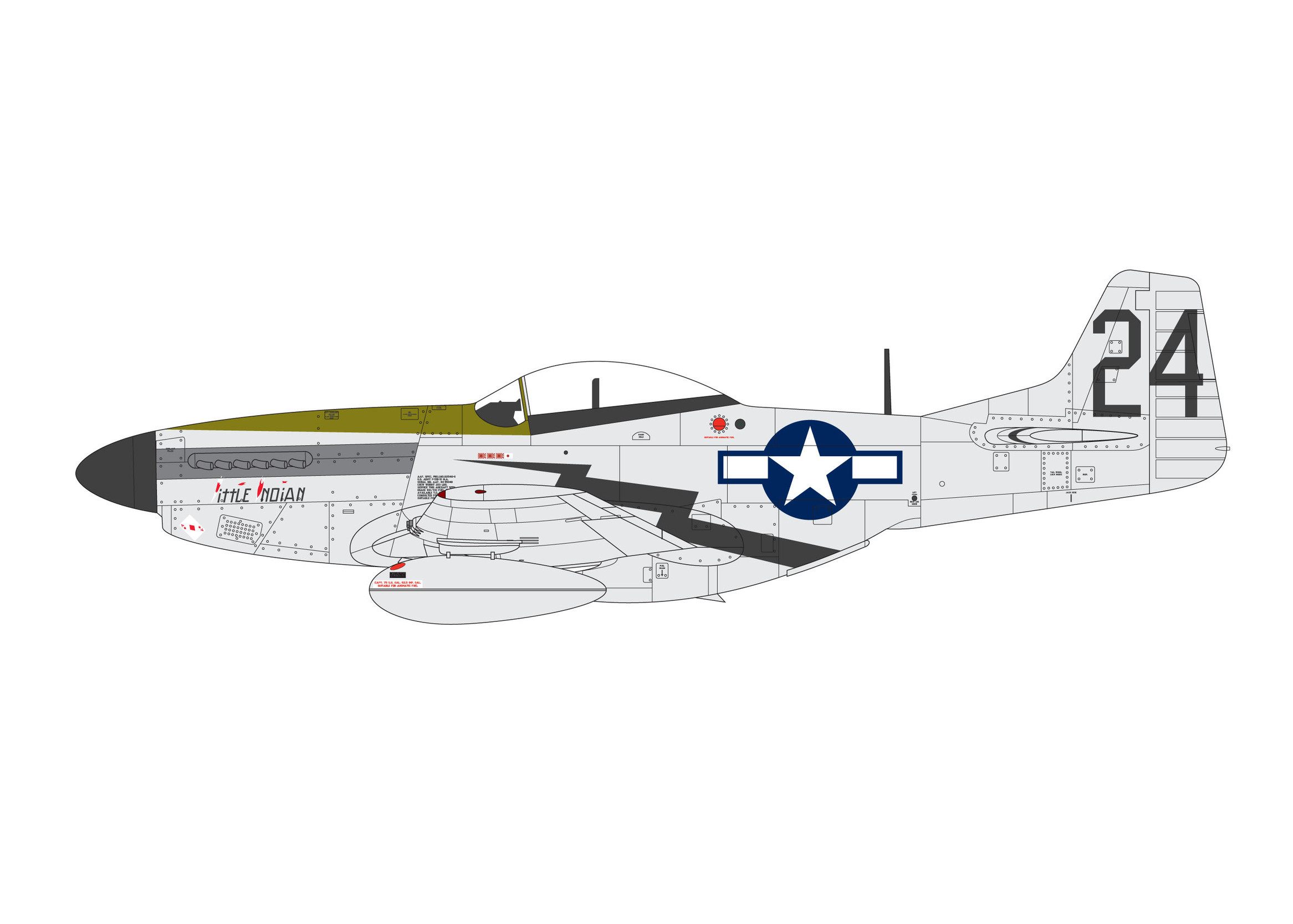 A05131 Сборная модель самолета North American P51-D Mustang Airfix