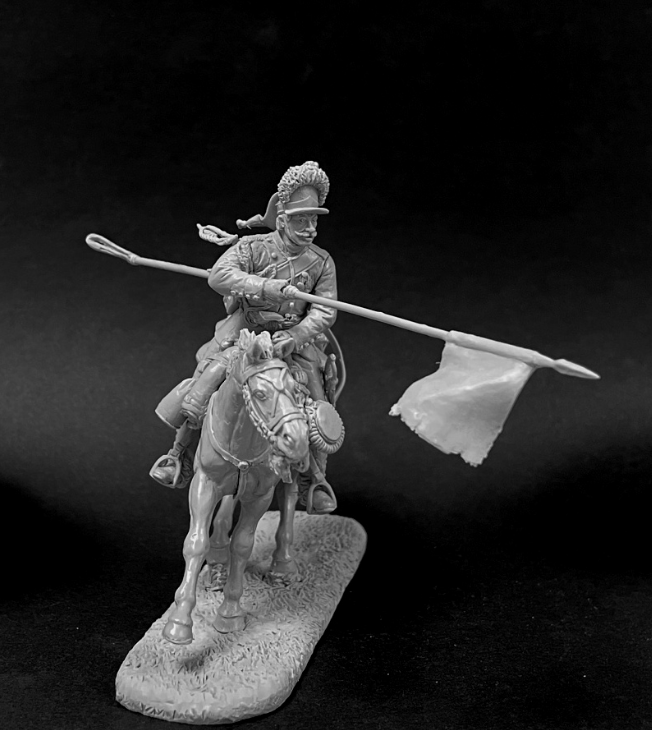 CHM-54240(М). Квартермистр Смоленского драгунского полка, Россия 1790-96 гг. 54 мм. Материал -белый металл. Chronos Miniatures