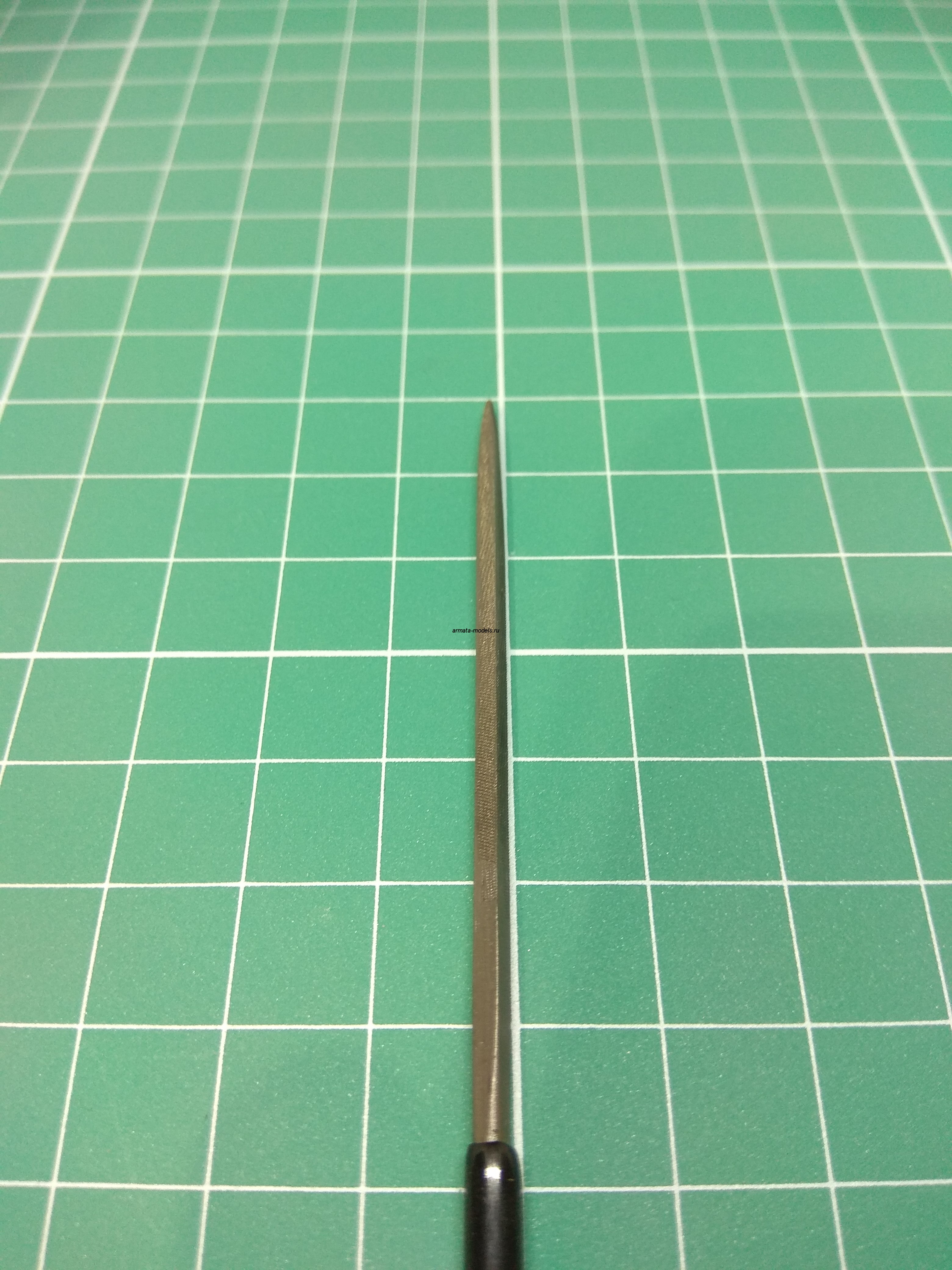 AMT016 Надфиль квадратный, мелкозернистый, 120мм №3 с ручкой