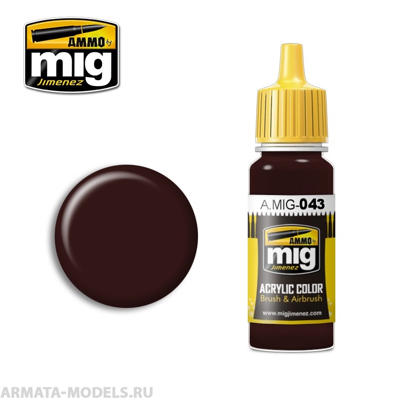 AMIG0043 Ammo Mig Акриловая краска SHADOW RUST 17 мл