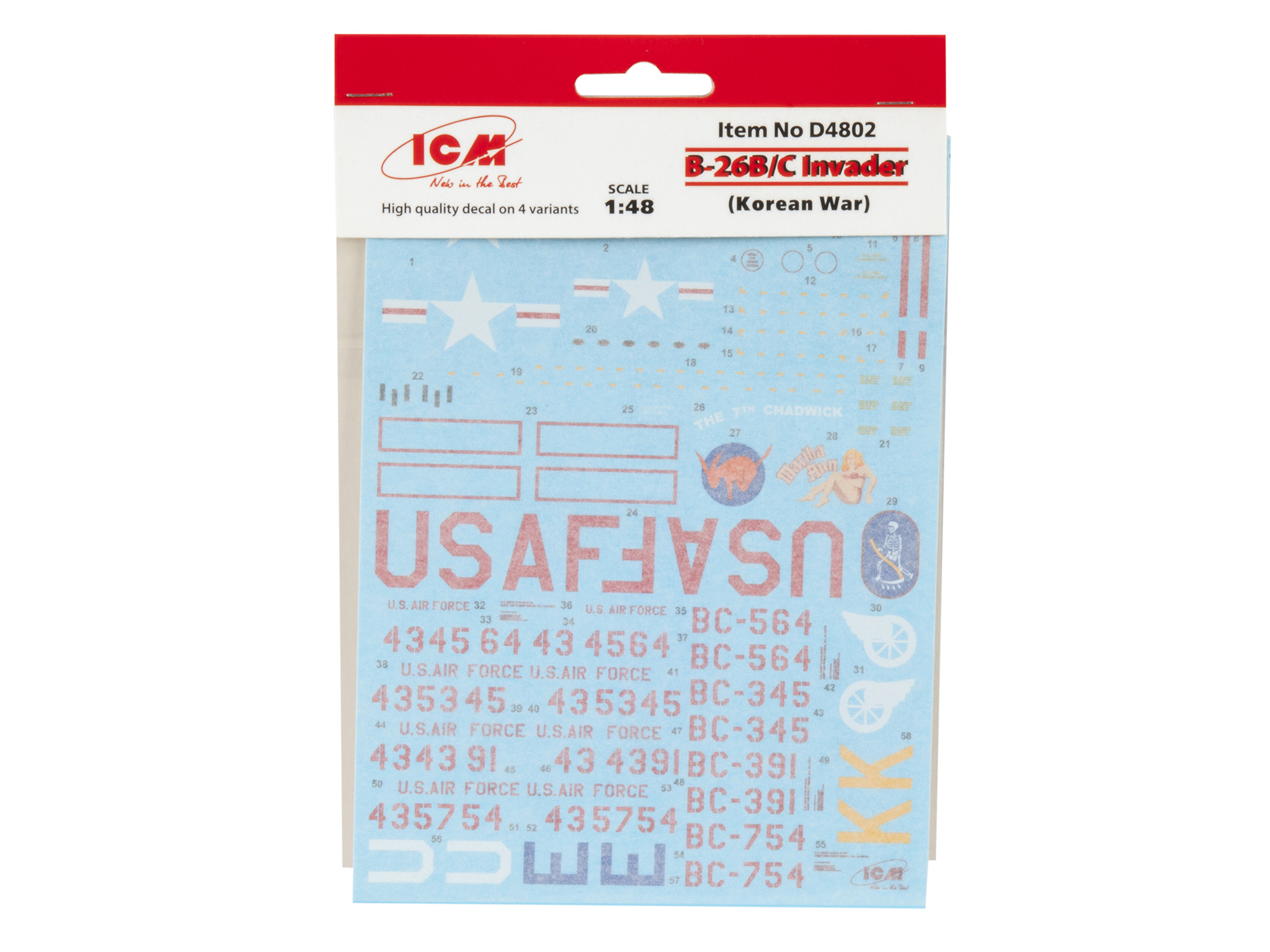 D4802 Декаль B-26B/C Инвейдер(Война в Корее)