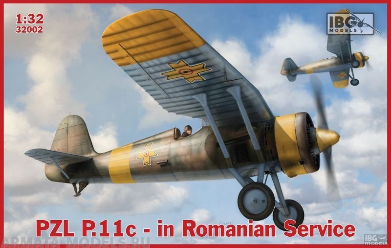 IBG32002 Самолет PZL P.11c Fighter in Romanian Service IBG models