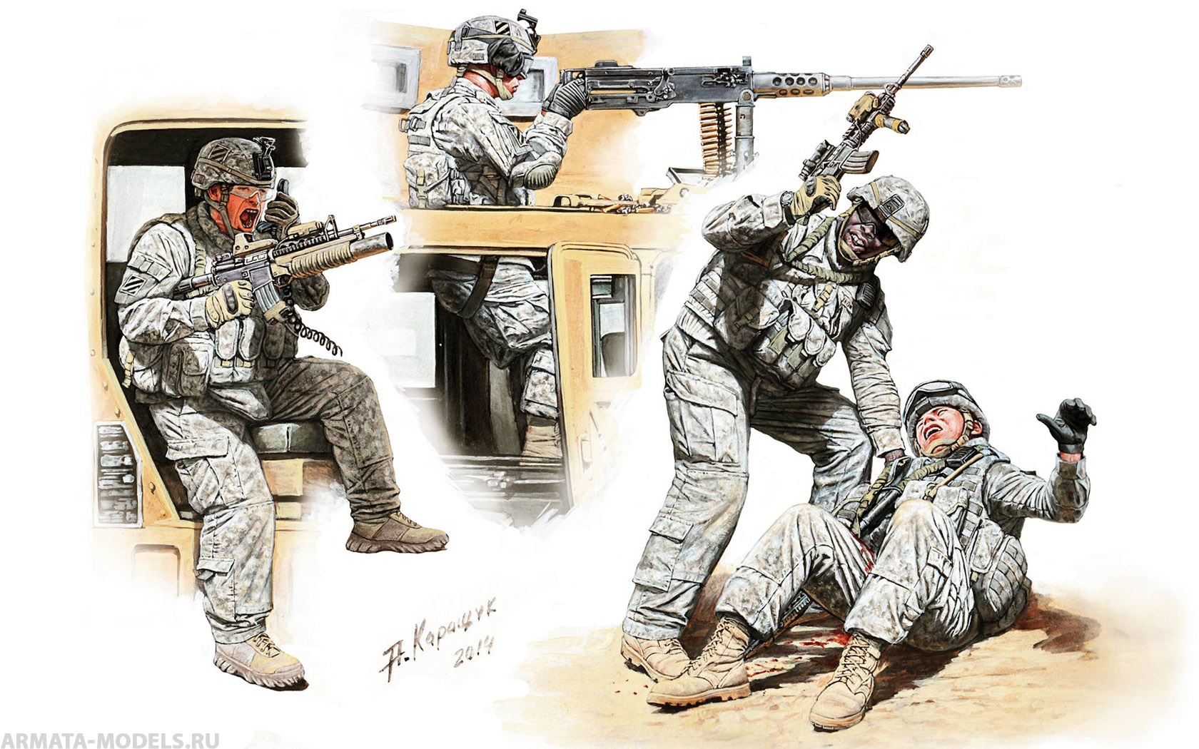 MB35170 Фигуры, У нас «трехcотый»! Американская современная армия, Ближний Восток, наше время Master Box (MB)