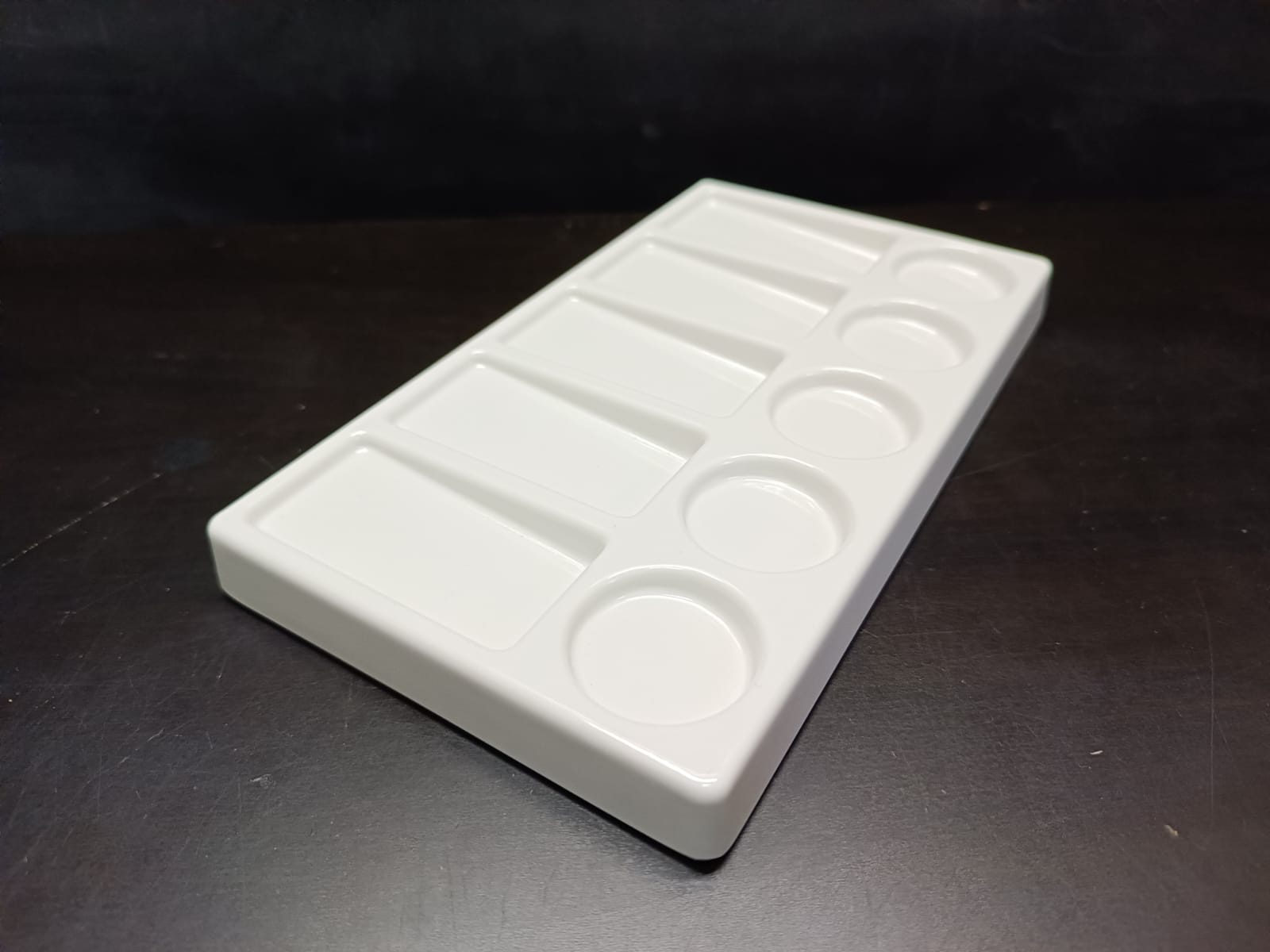 0155RK Палитра прямоугольная 10 ячеек (керамика)