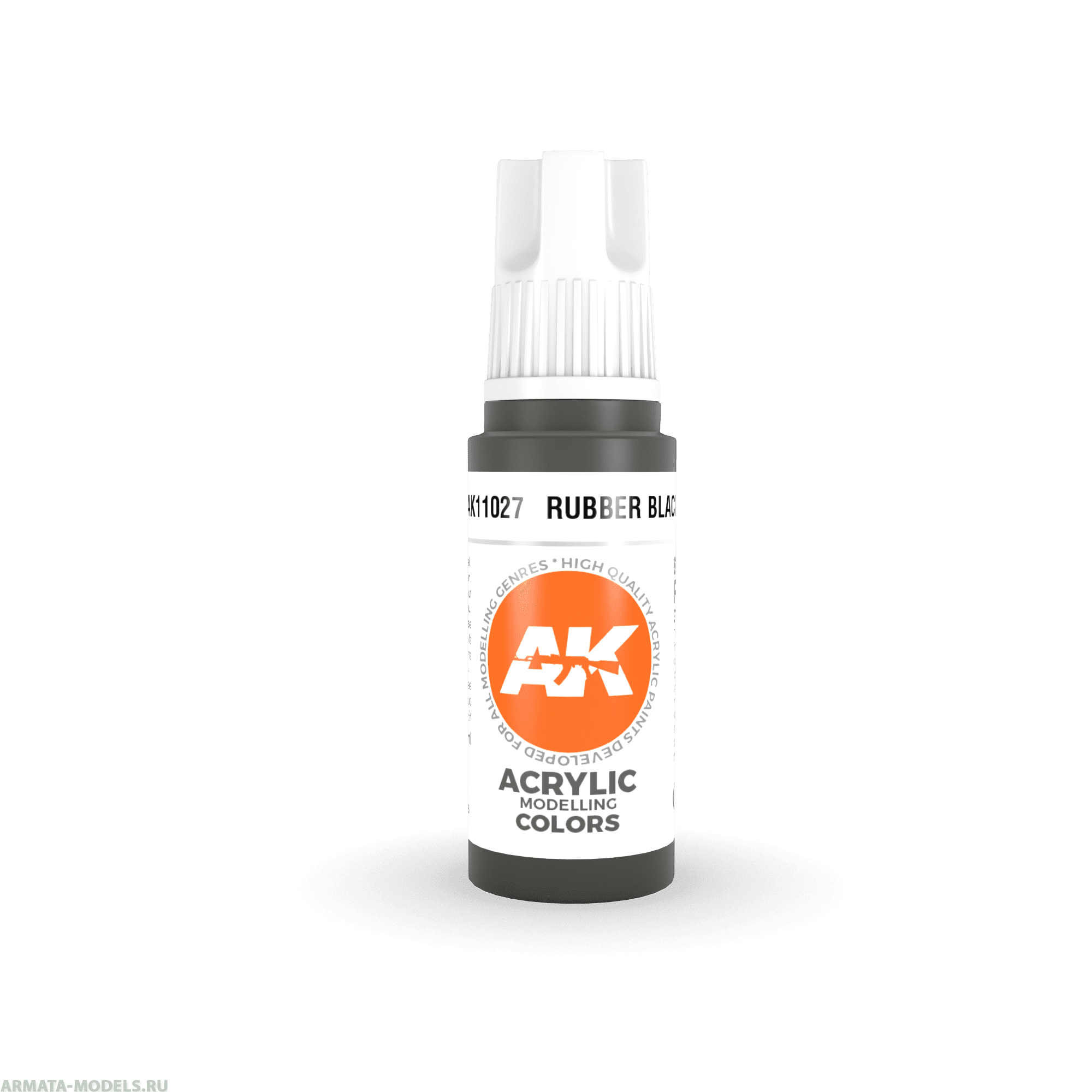 AK11027 Краска акриловая Rubber Black 17ml