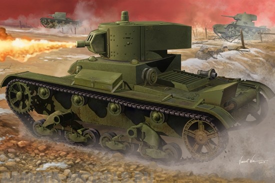82498-1 Танк Soviet OT-130 Flame Thrower Tank+набор ходовой от комплект ЗИП Hobby Boss