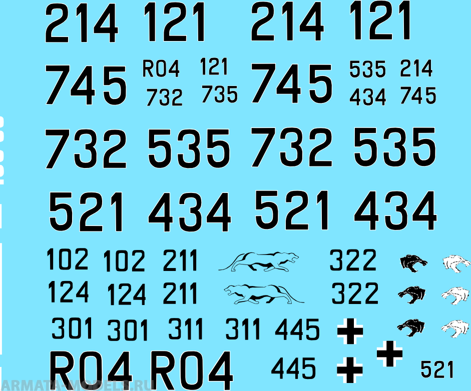 72017CD Декаль PzKpfw V Ausf D 1/72
