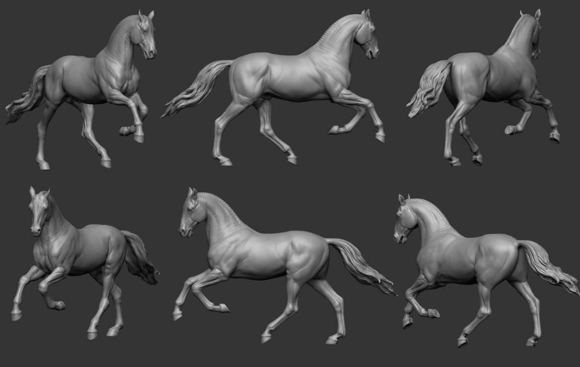 CHM-54156. Животные: Лошадь №8. 54 мм. Материал - смола. Chronos Miniatures