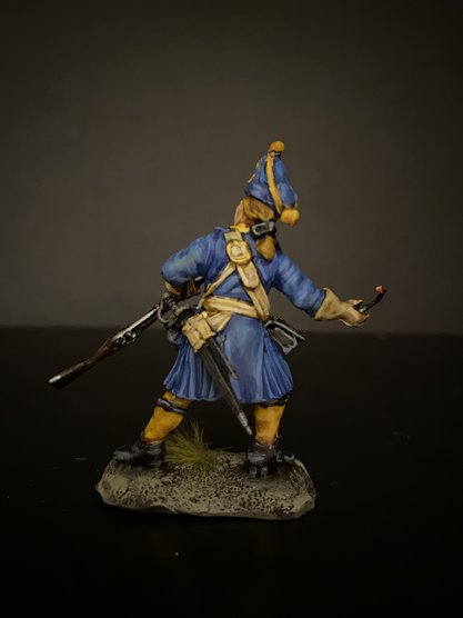5267ТБ ВИМ, шведский гренадер бросающий гранату(Лейб-гвардия), Северная  война, 1/35 Три Богатыря