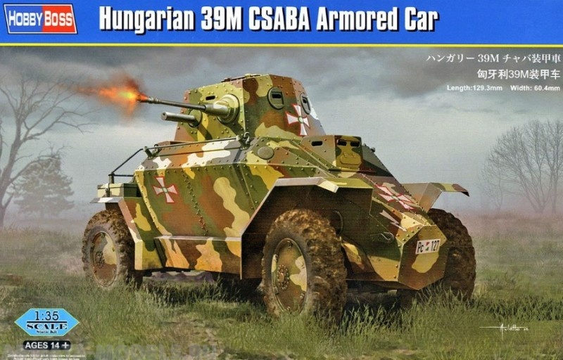 83866 Бронеавтомобиль Hungarian 39M CSABA Armored Car Hobby Boss