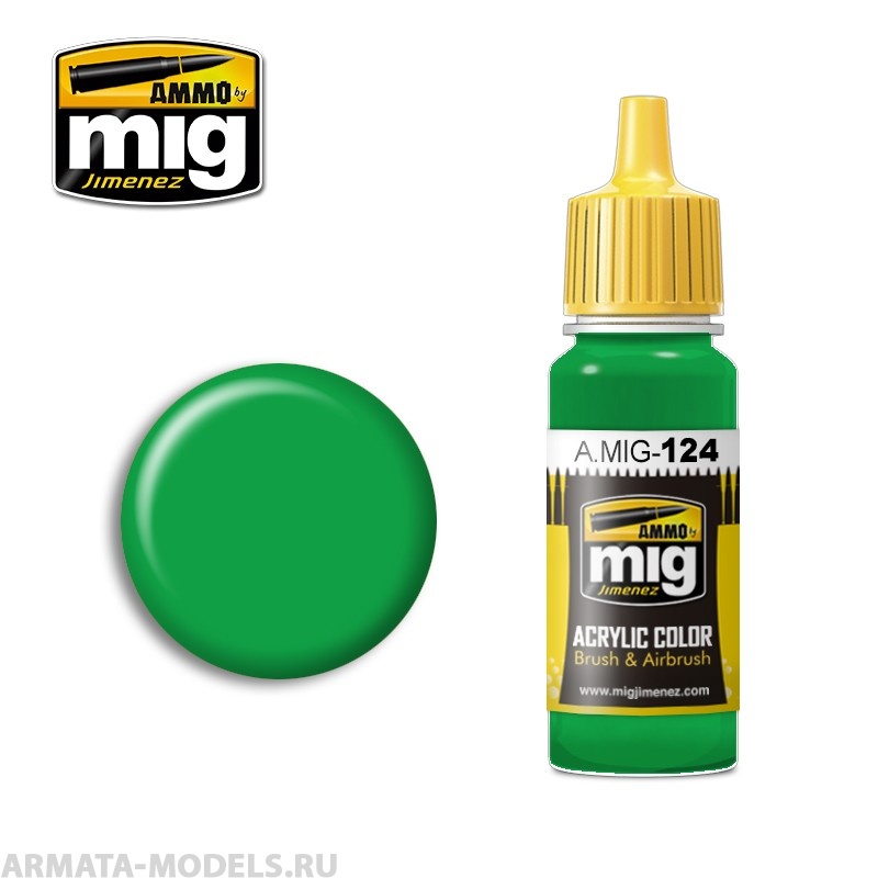 AMIG0124 Ammo Mig Акриловая краска LIME GREEN 17 мл