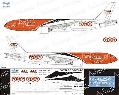 77F-003 Декаль для самолета Boeing 777F TNT 1/144