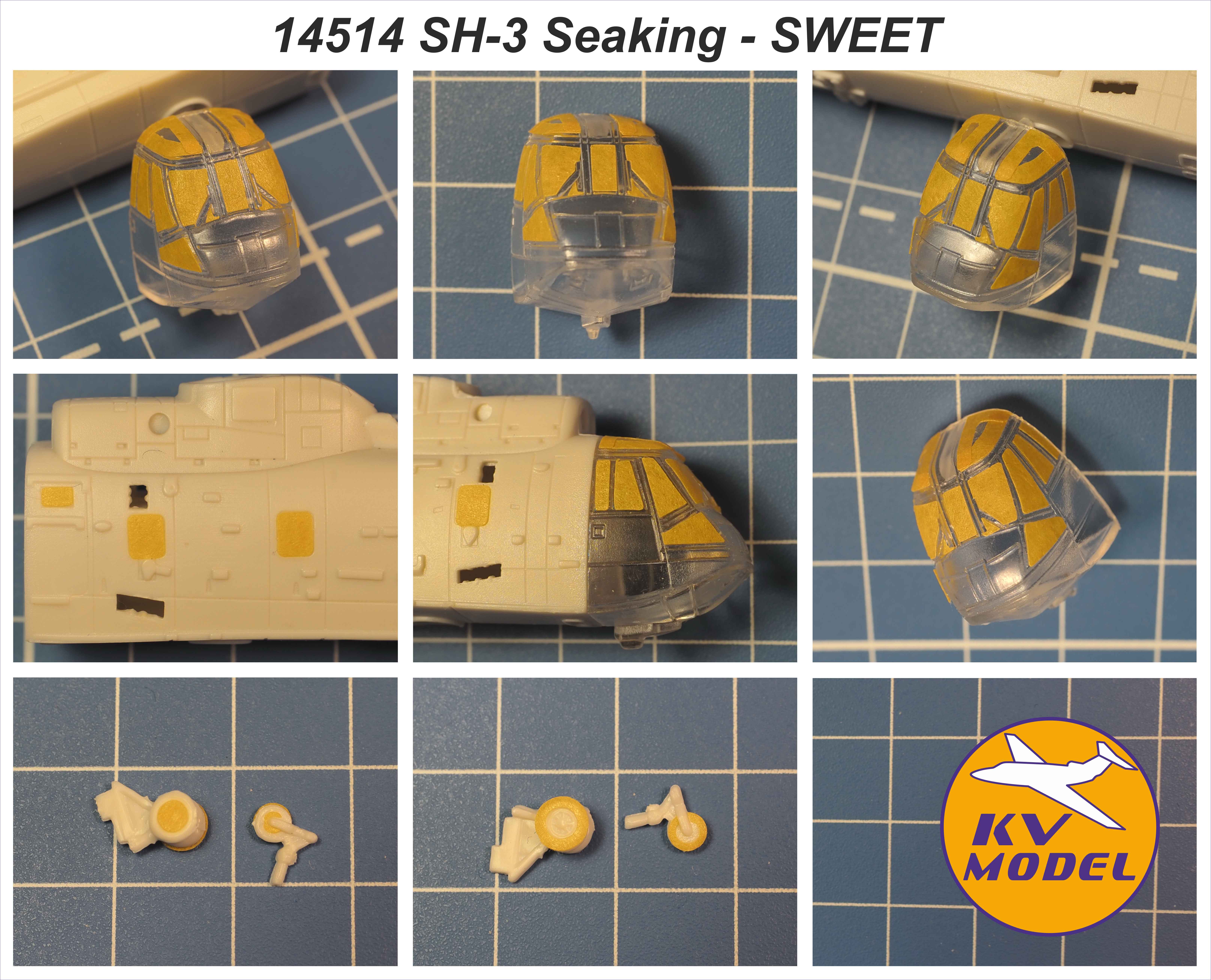 14514KV Окрасочная маска Westland Sea King / HSS-2A / S-61A / WS-61 (Sweet #14-D001, #14-D002 #, #14-D003, #14-D004, #14-D005, #14-D006, #14-D039) + маски на диски и колеса