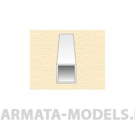 EVG256 Квадратная пластиковая трубка 9,5 мм, 2 шт/уп.