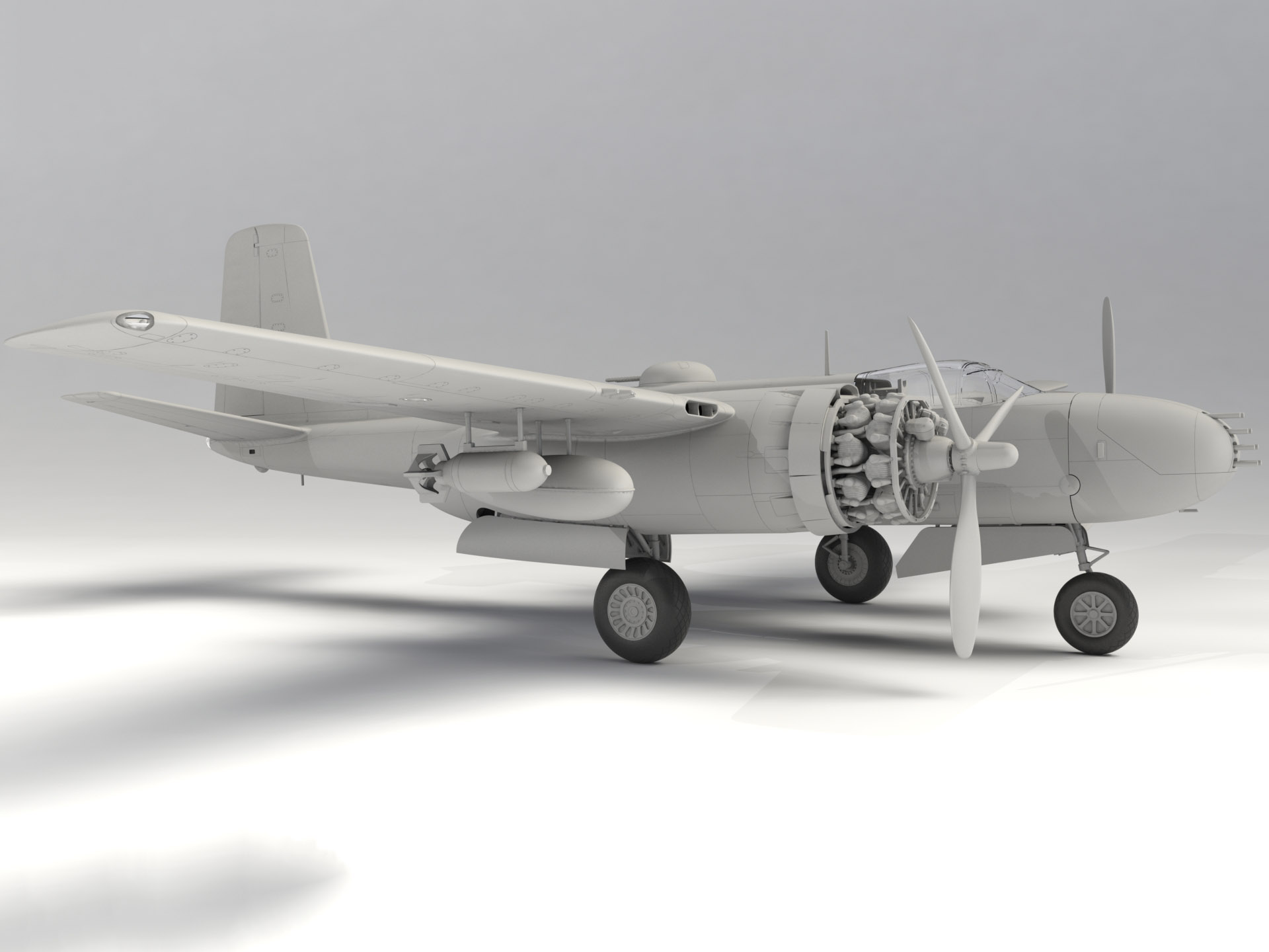 48281 B-26B-50 Инвейдер, Американский бомбардировщик ICM