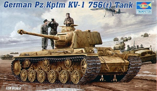 00366 Танк  Pz.Kpfw KV-1 756 ( r ) Trumpeter