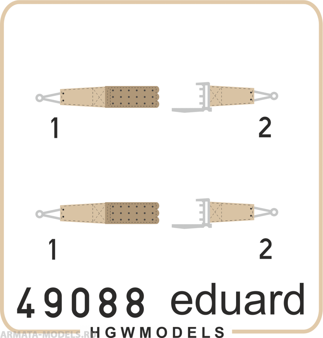 49088ED Комплект фототравления Seatbelts RFC WWI SUPERFABRIC