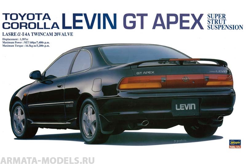 20254 Автомобиль TOYOTA COROLLA LEVIN GT APEX Hasegawa