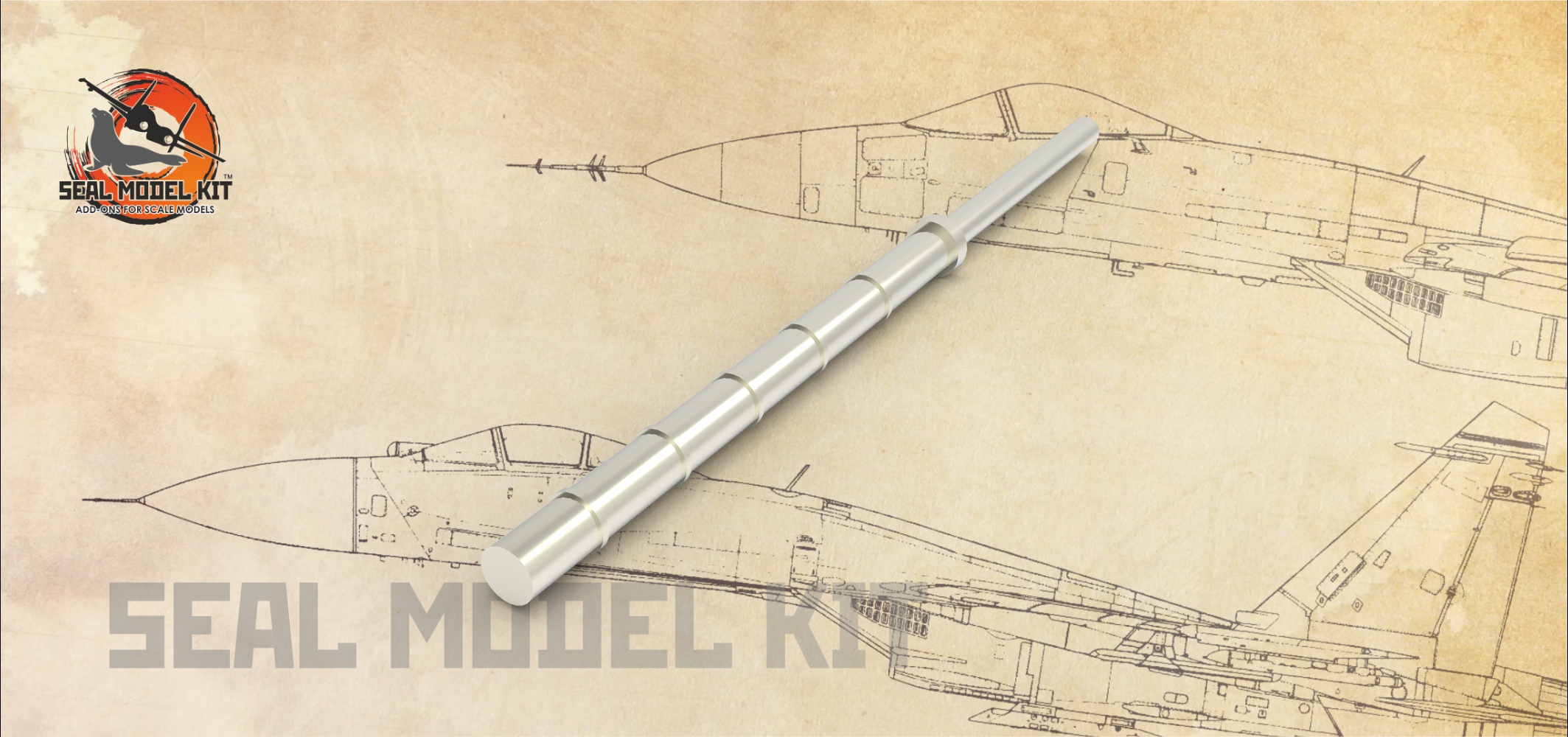 smk48025 Привод тормозного щитка Су-27 металлический, 1/48