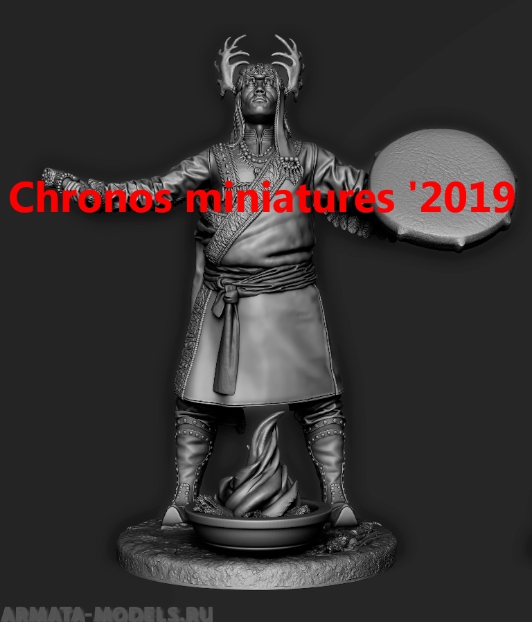 CHM-75033. Шаман. 75 мм. Материал - смола. Chronos Miniatures