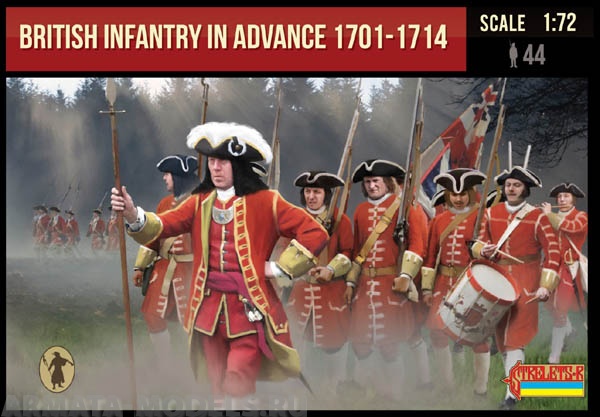 72230ST Фигуры British Infantry in Advance 1701-1714 Strelets