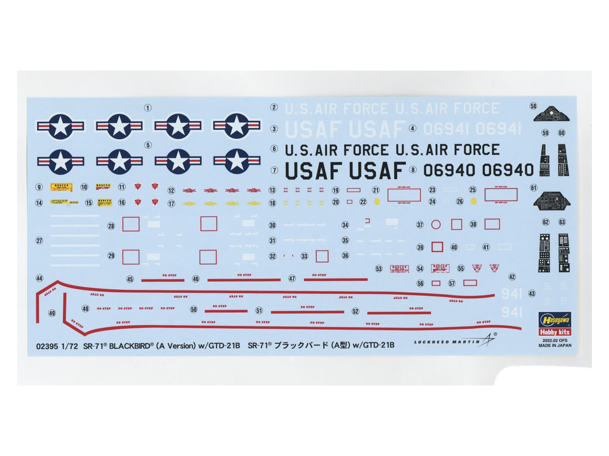 02395-Самолет SR-71 BLACKBIRD (A Ver.) Hasegawa