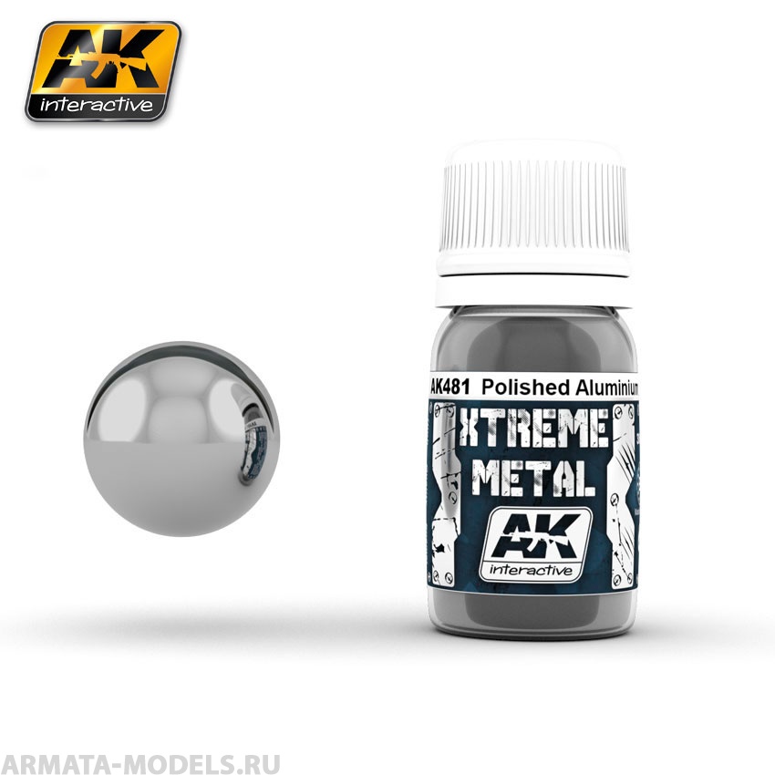 AK481 Краска металлик XTREME METAL POLISHED ALUMINIUM
