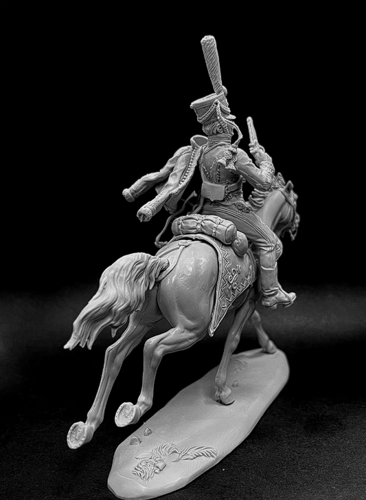 CHM-54321. Унтер-офицер гусарских полков, Россия 1812-14 гг. 54 мм. Материал - смола. Chronos Miniatures