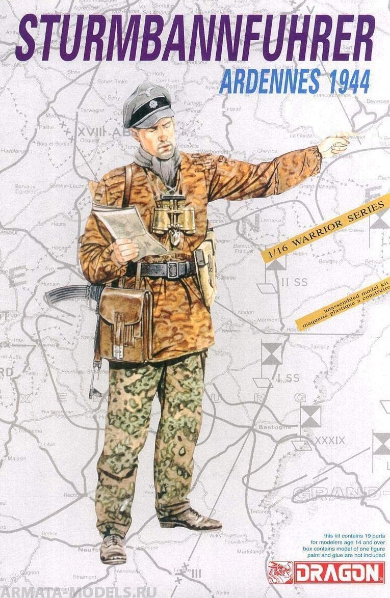1602Д Солдаты 1/16 SS-STURMBANNF?HRER (ARDENNES 1944) (10013160/130220/0069747, КИТАЙ ) Dragon