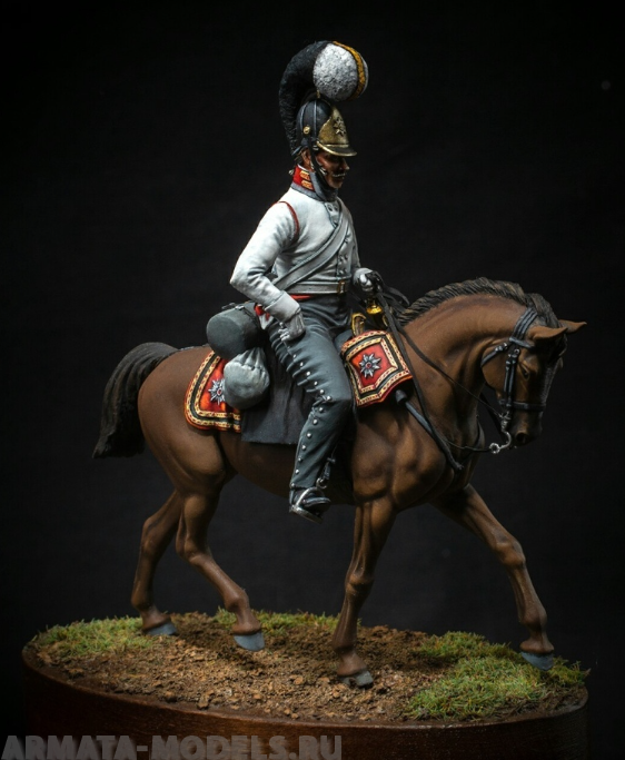CHM-54172(M). Унтер-офицер Кавалергардского полка. Россия, 1804-06 гг. 54 мм. Материал - белый металл. Chronos Miniatures