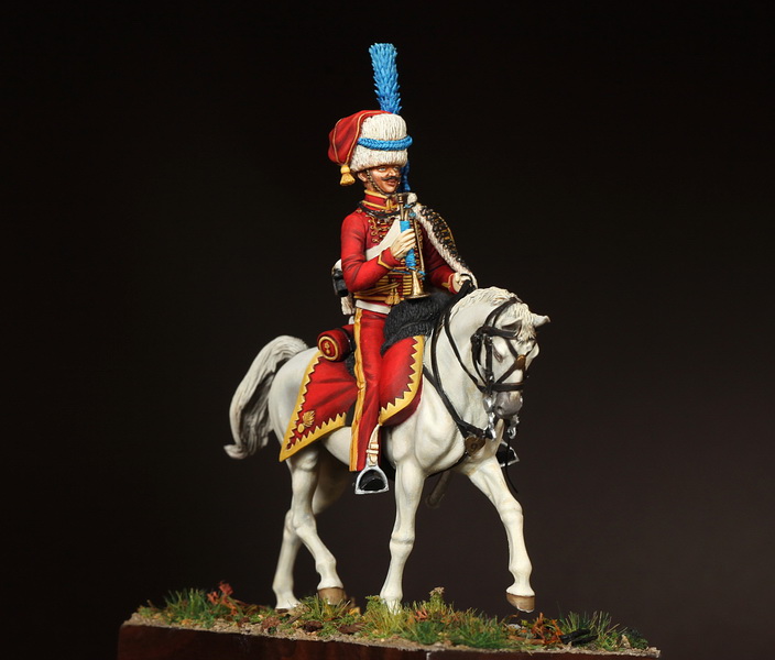 5430SOGA Trumpeter of the elite company 9th hussar regiment. France. 1812-13 years. SOGA Miniatures