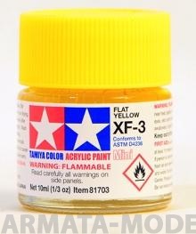 81703T XF-3 Flat Yellow (Желтая матовая) краска акр. 10мл