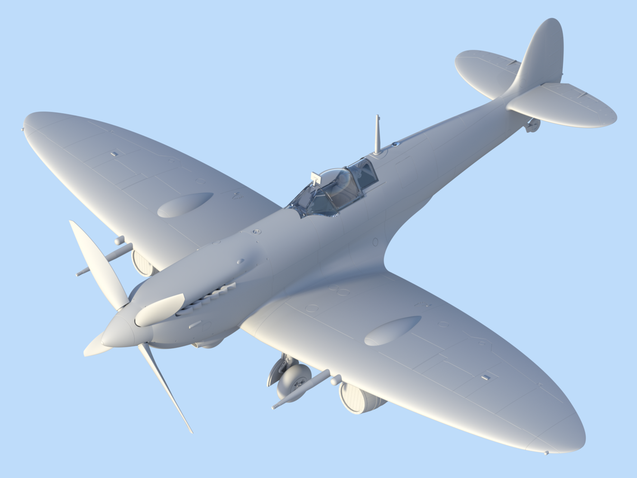 48060 Самолет Спитфайр Mk.IXC Доставка пива Британский истребитель ІІ МВ ICM