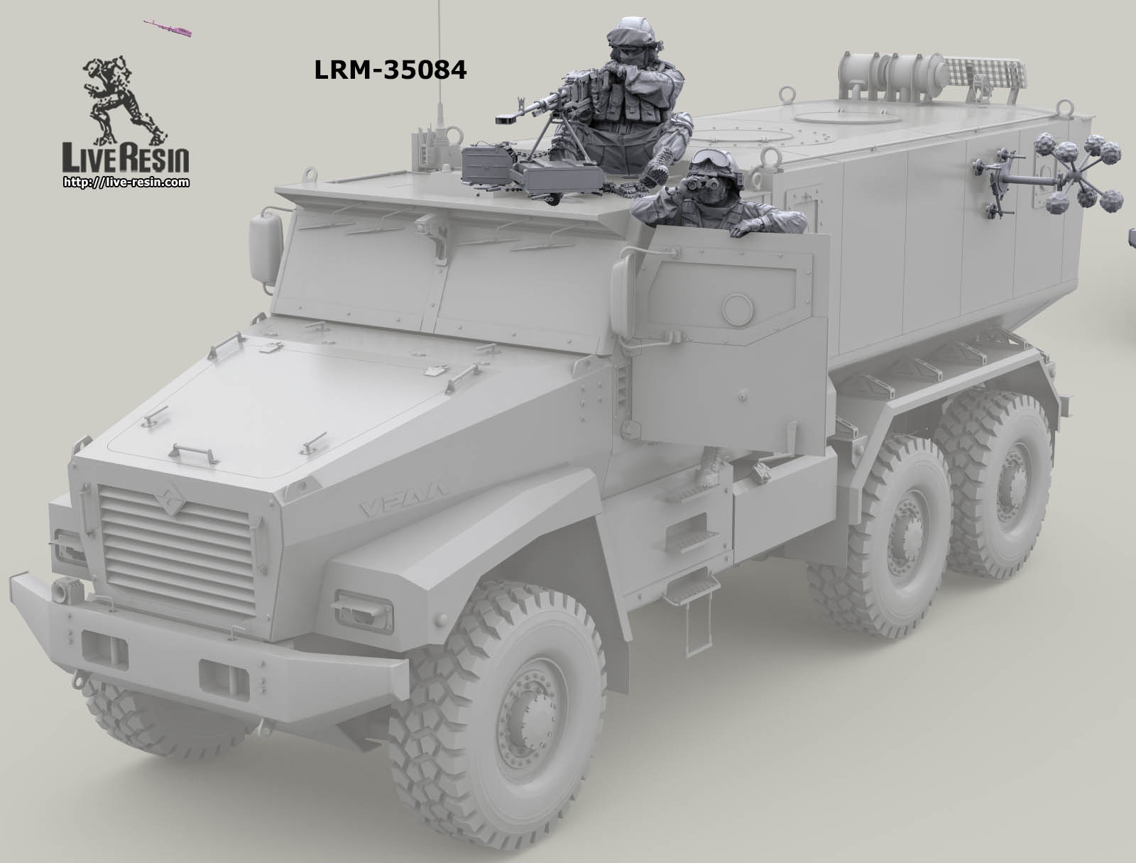 LRM35084 Современный солдат Российской Армии - пулеметчик с 12,7 мм пулеметом Корд на сошках  - 29 Live Resin