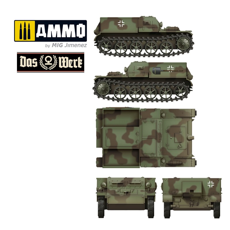 DW35016 Сборная модель Gepanzerter Munitionsschlepper VK3.02 Das Werk