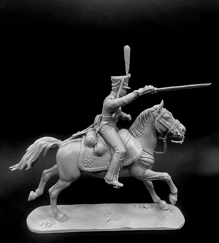 CHM-54342. Рядовой армейских конно-егерских полков, Россия 1813-14 гг. 54 мм. Материал - смола. Chronos Miniatures