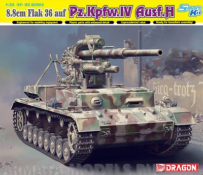 6829Д Пушка 88-mm Flak 36 На Шасси Pz.Kpfw.Iv Ausf.H Dragon