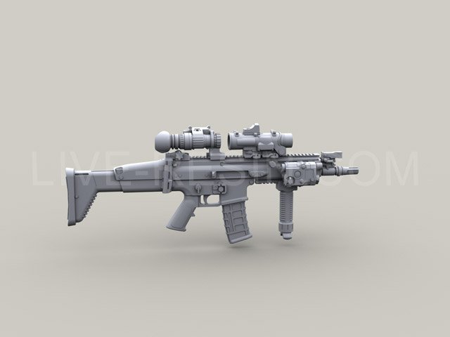 LRE35054 USSOCOM SCAR weapon system FN SCAR-L / Mk.16  Close Quarter Combat(CQC) and Close Quarter Combat(CQC) with suppressor military SCAR-D-sd Advanced armament corp
