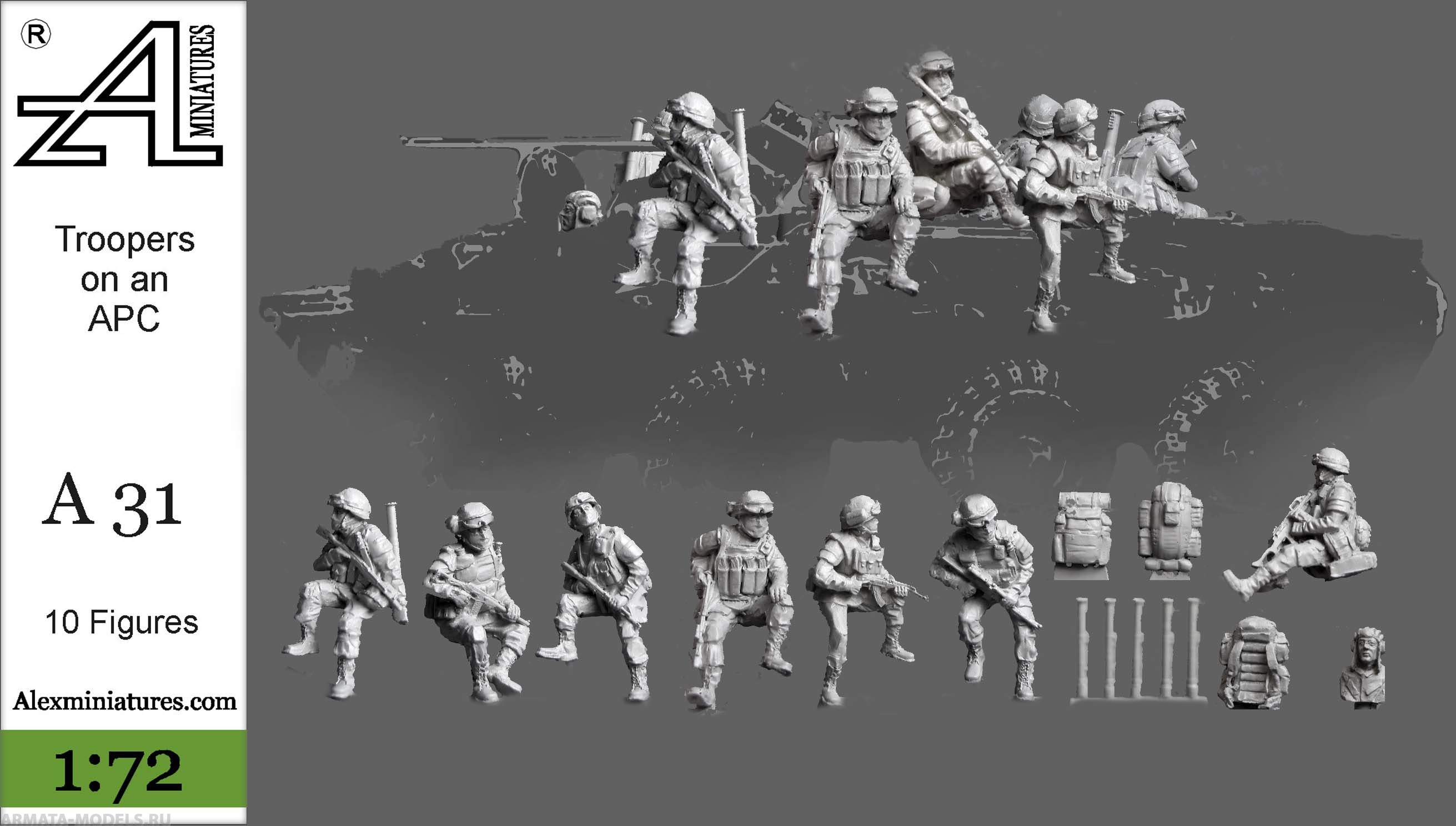 А31 Десант на БТР, 1:72 Alex miniatures