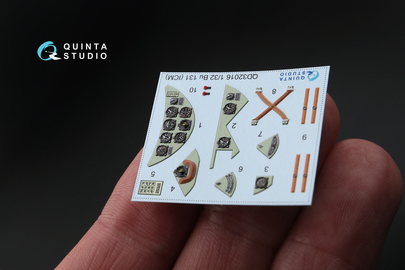 QD32016 1/32 3D Декаль интерьера кабины Bu-131 (для модели ICM)