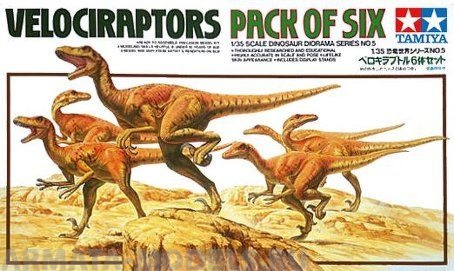 60105T Диорама Велоцирапторы (Velociraptors Diorama Set) Tamiya