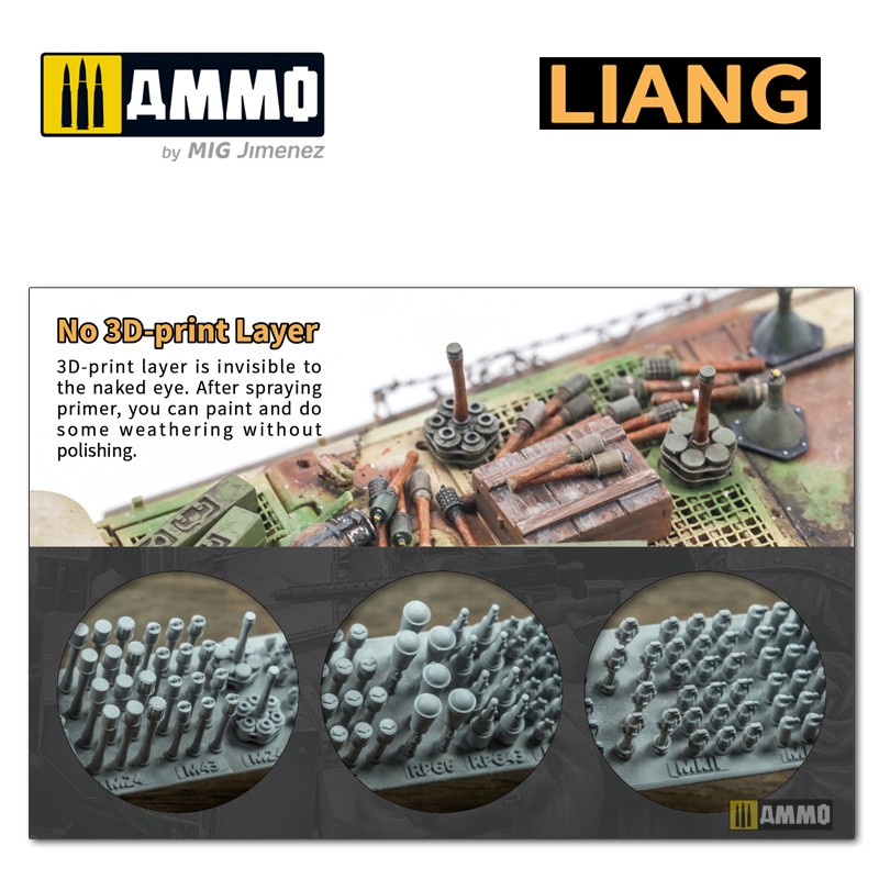 LIANG-0420 Набор декораций 3D-Print German Grenade WWII x 46