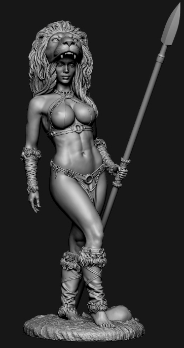 CHM-120.006 Миры Фэнтези: Дикарка. смола Chronos Miniatures