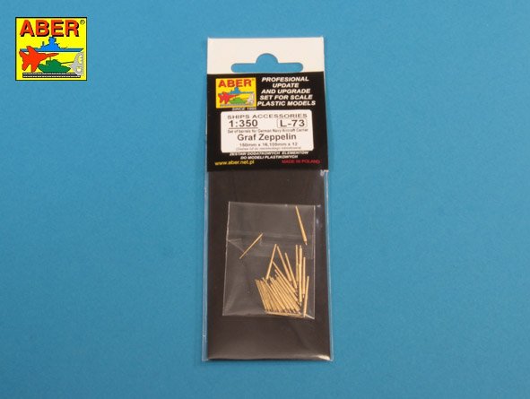 ABR-1:350-L-73  Дополнения для  Set of Barrels for German Aircraft Carrier “Graf Zeppelin”:  150mm x 16; 105mm x 12  для  1/350