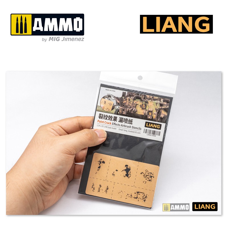 LIANG-0008 Набор трафаретов Paint Crack Effects Airbrush Stencils
